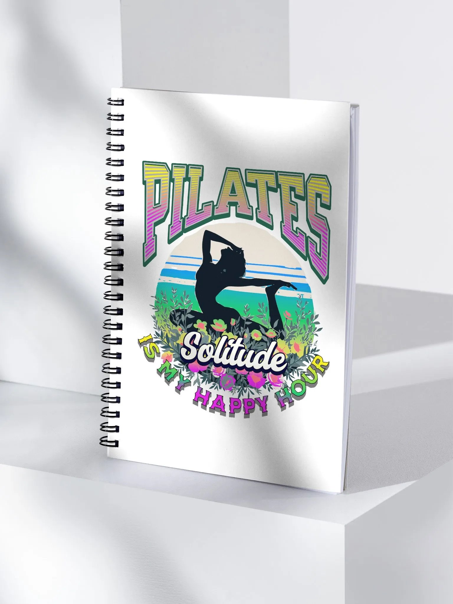 Pilates Is My Happy Hour Solitude Spiral Notebook product image (4)