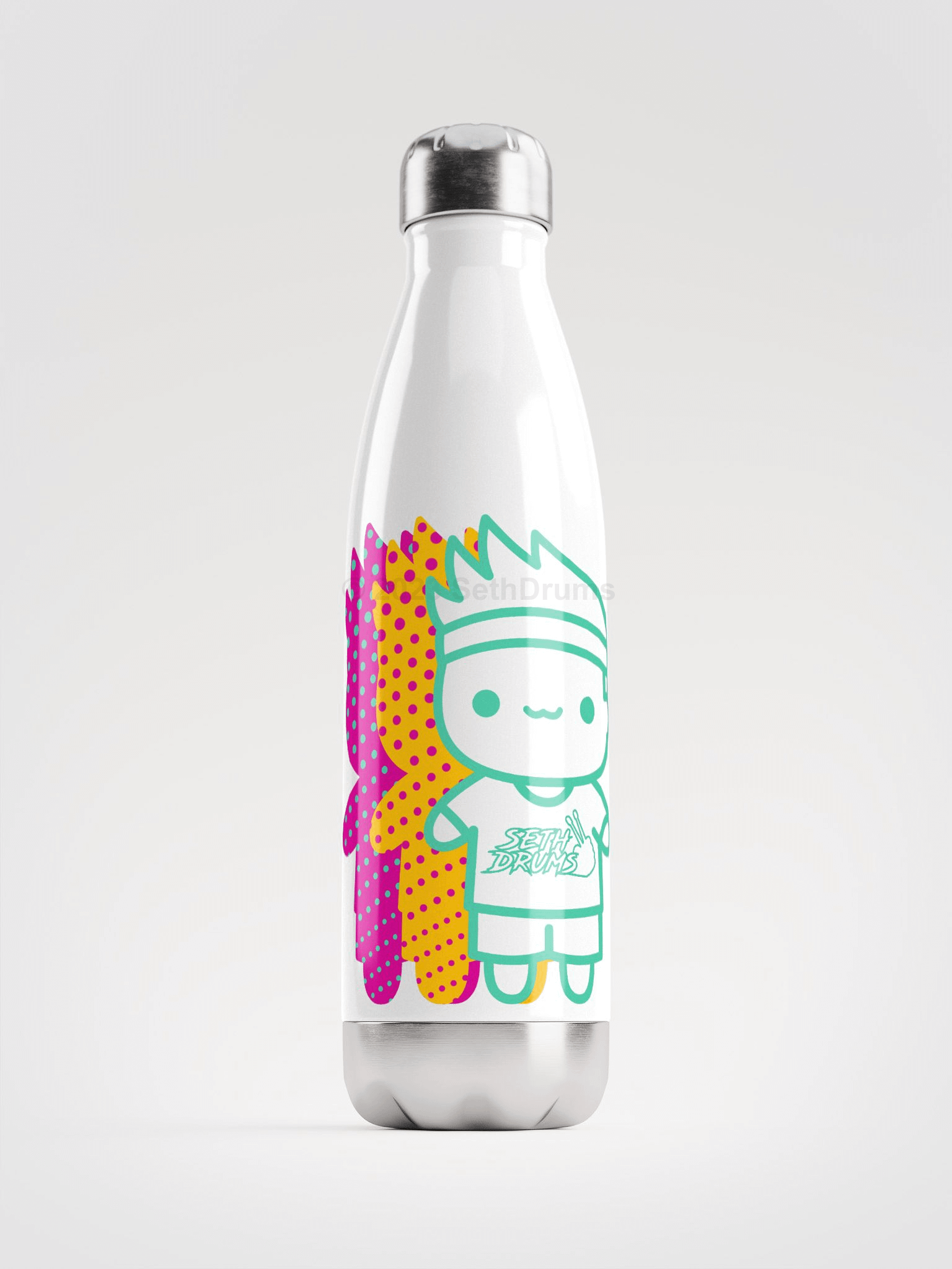 SethDrums Pop Art Wiggle Water Bottle product image (1)