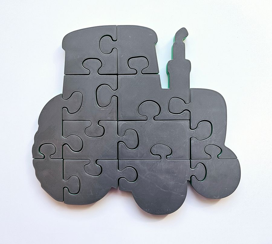 Tractor 3D Printed Jigsaw Puzzle – Perfect for Little Builders! product image (3)