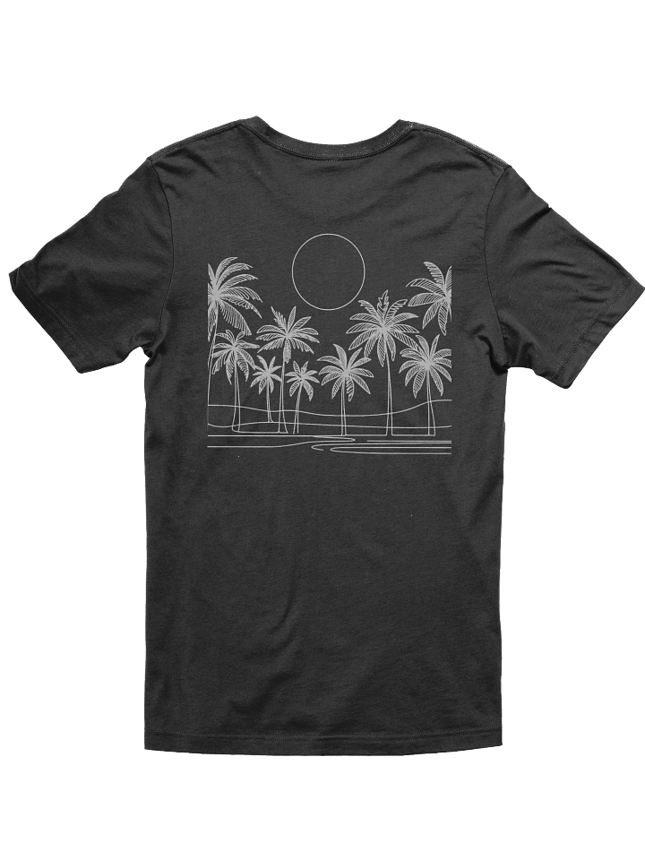 Tropical Tranquility Line Art Sketch T-Shirt product image (14)