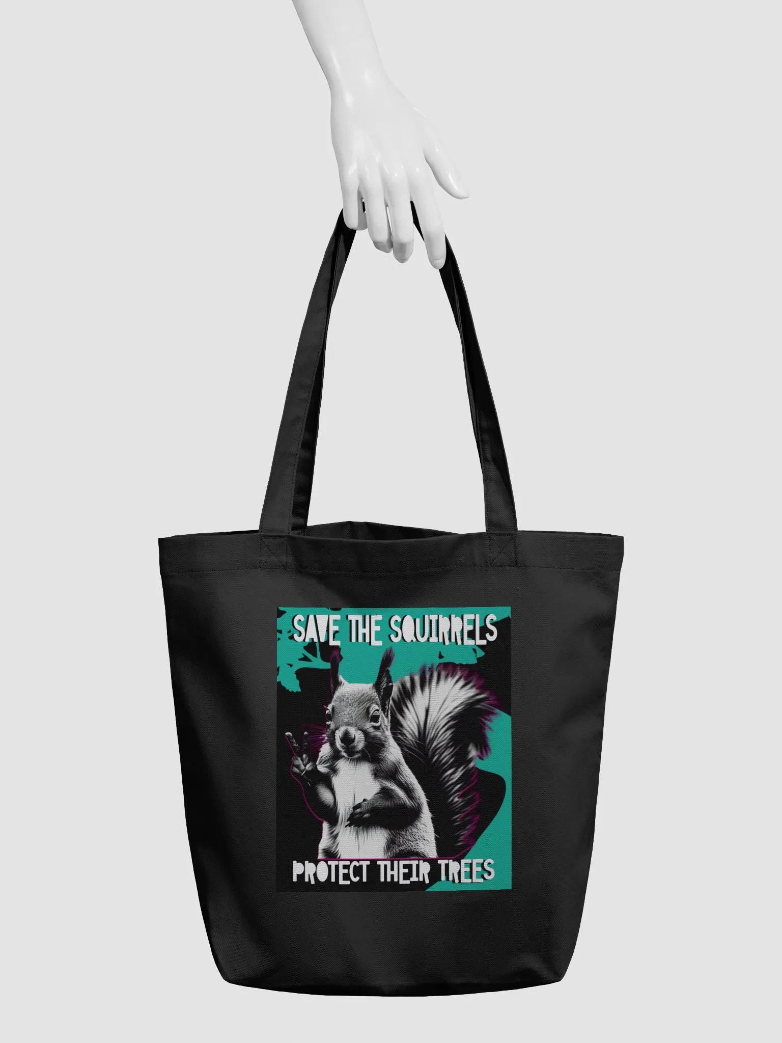 save the squirrels, protect their trees. Eco Tote product image (3)