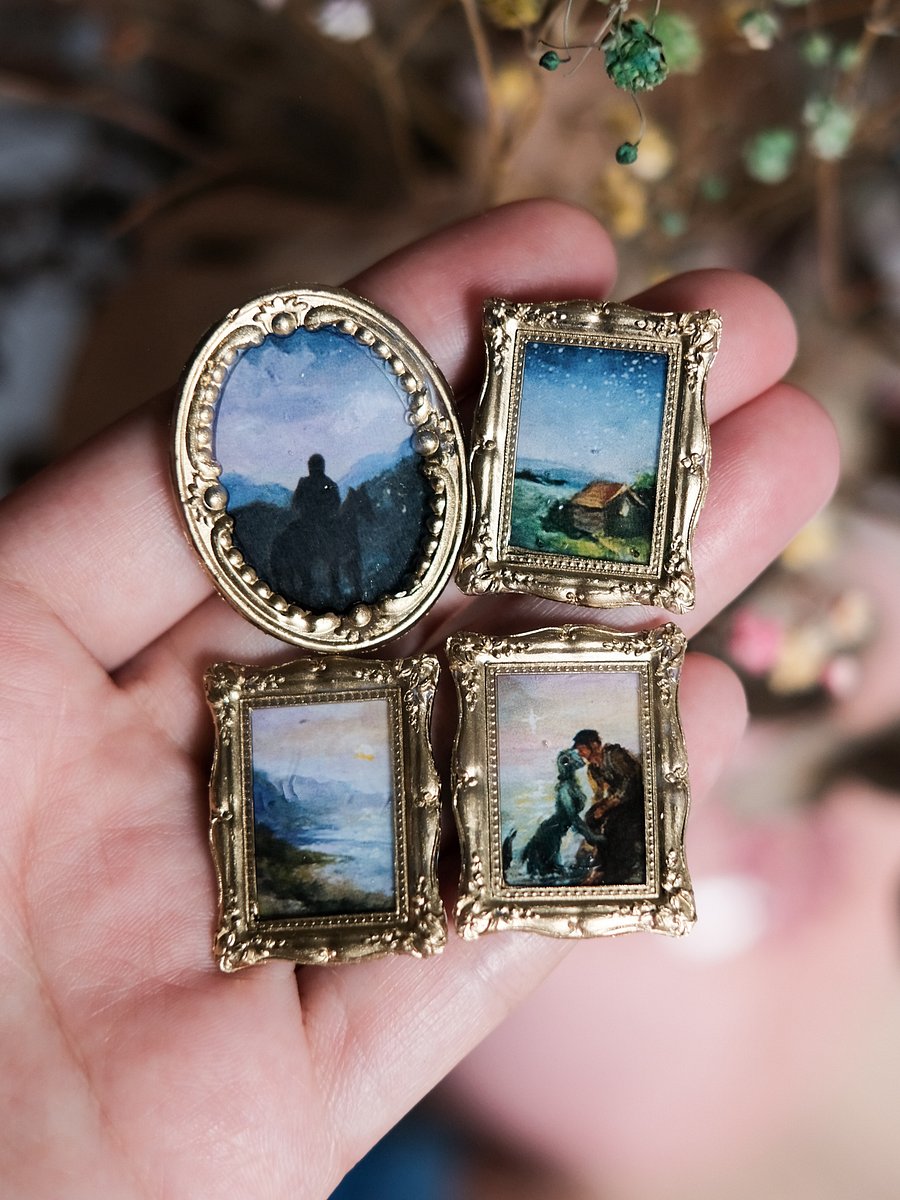 PREORDER Handmade Magnets Blue Story- Pack of 4 product image (1)