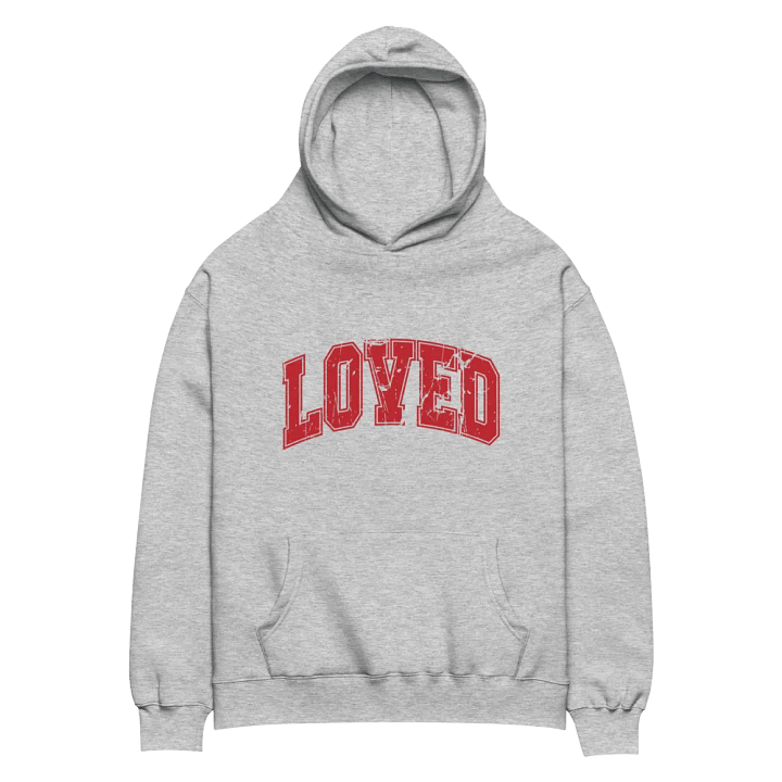 "LOVED" Classic Grey Hoodie product image (1)
