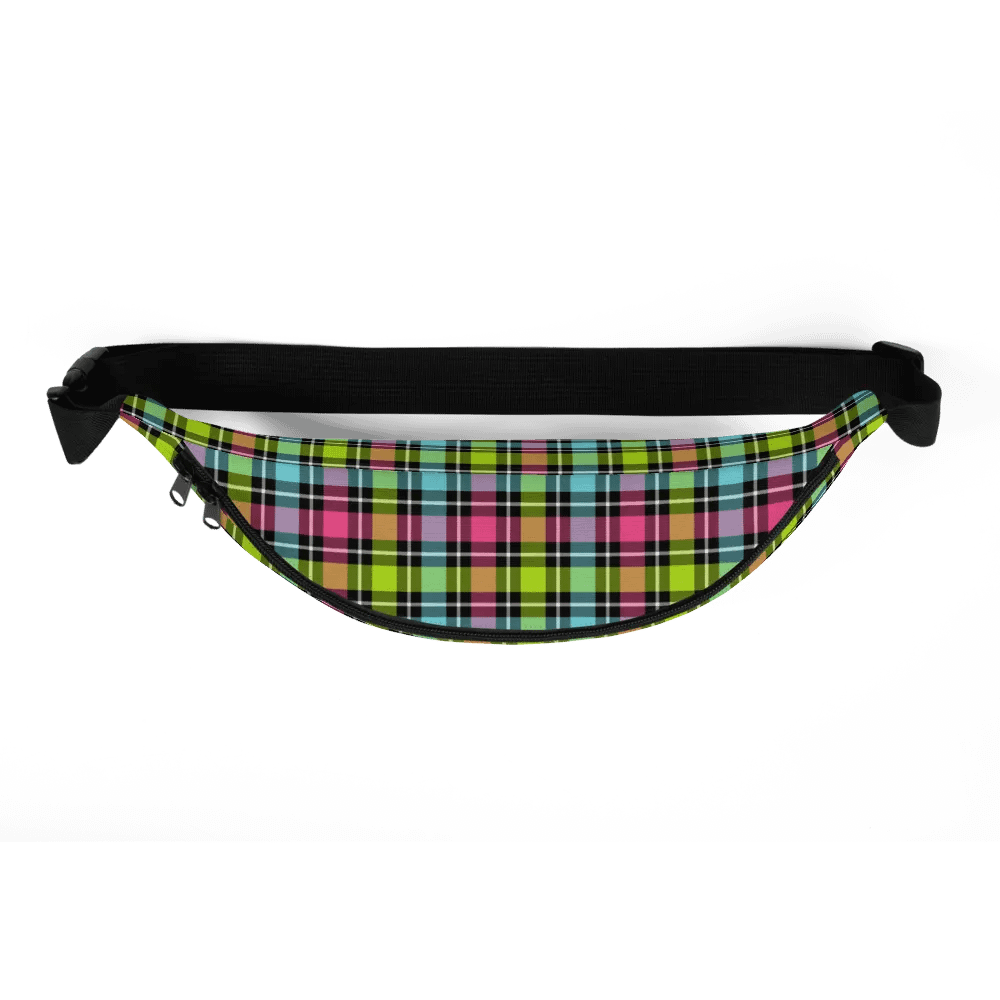 Neon Checkered Plaid Fanny Pack product image (5)