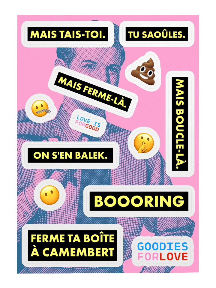 11 stickers silence • planche A5 product image (1)