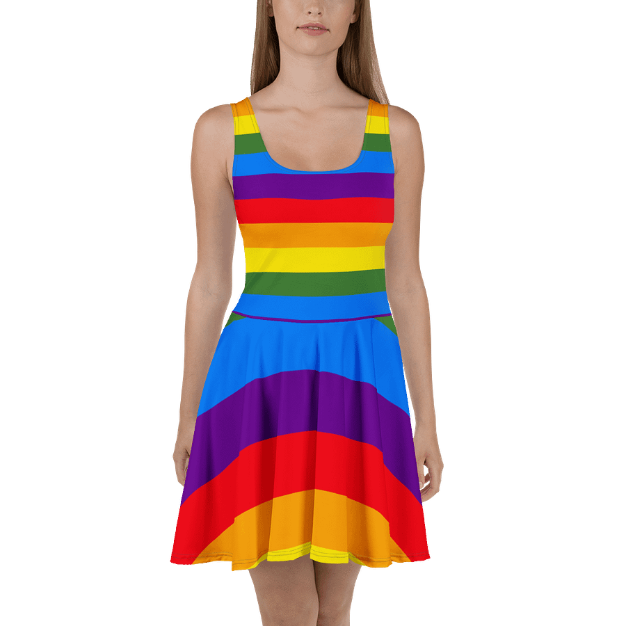 Rainbow Dreams Sleeveless Skater Dress product image (2)