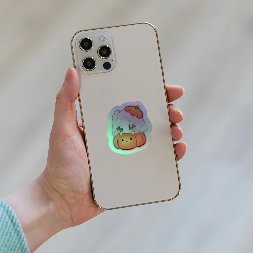 Nemxi's Pumpkin Peeker Holographic Sticker product image (6)