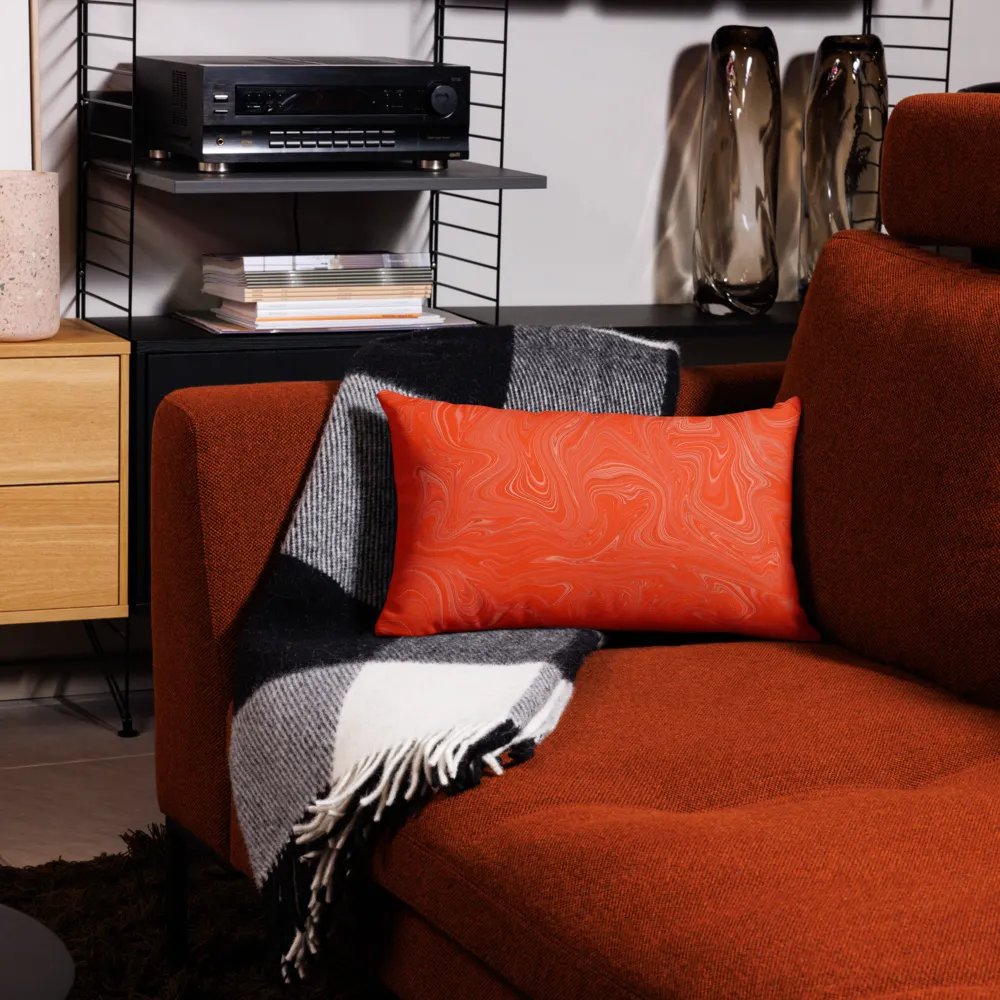 Premium Pillow Case - Orange Brown Fluid Swirls product image (3)