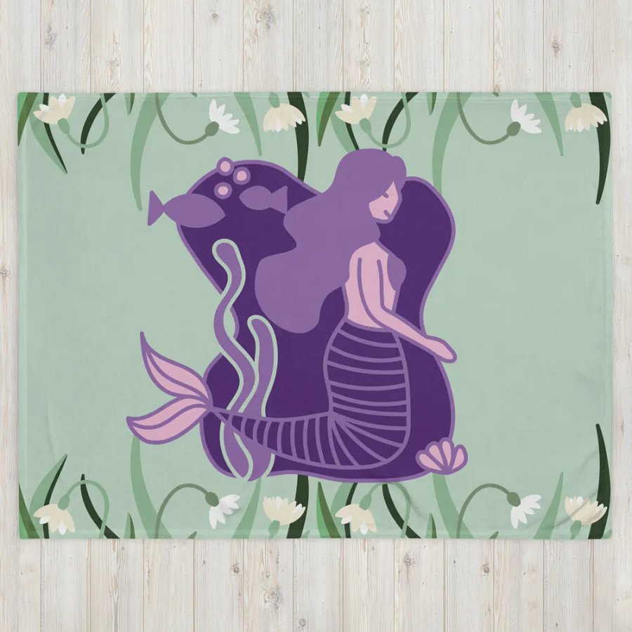 Enchanting Mermaid Dreams Throw Blanket product image (4)