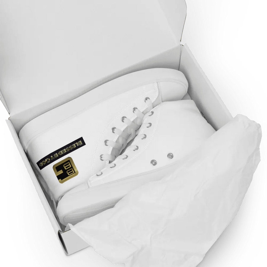 Blessed by God White High Tops V2 product image (8)
