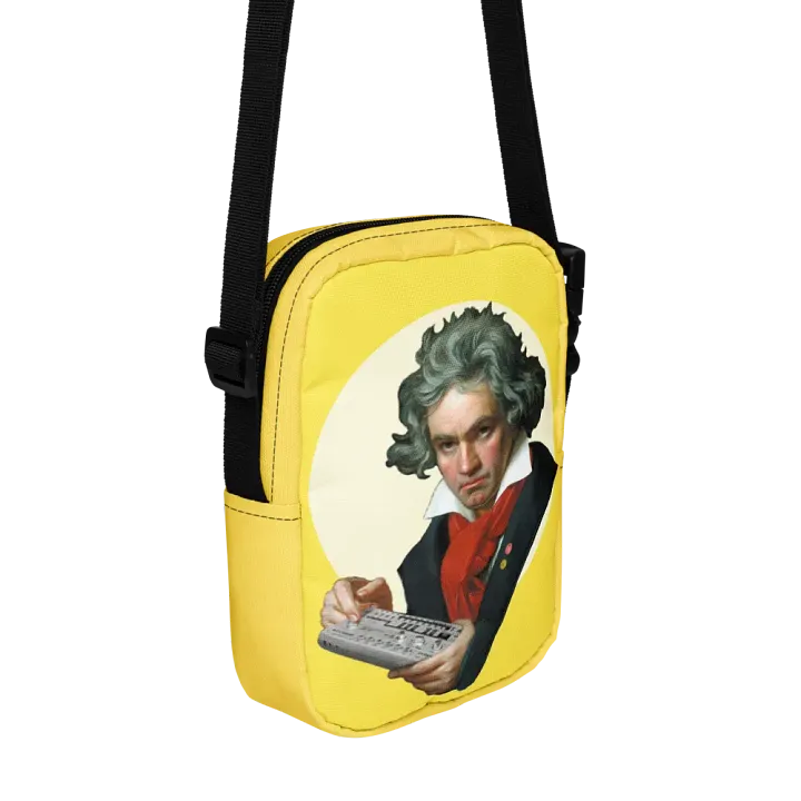 Roland van Beethoven by FranK FoniK , Techno EDM Utility Crossbody Bag product image (1)