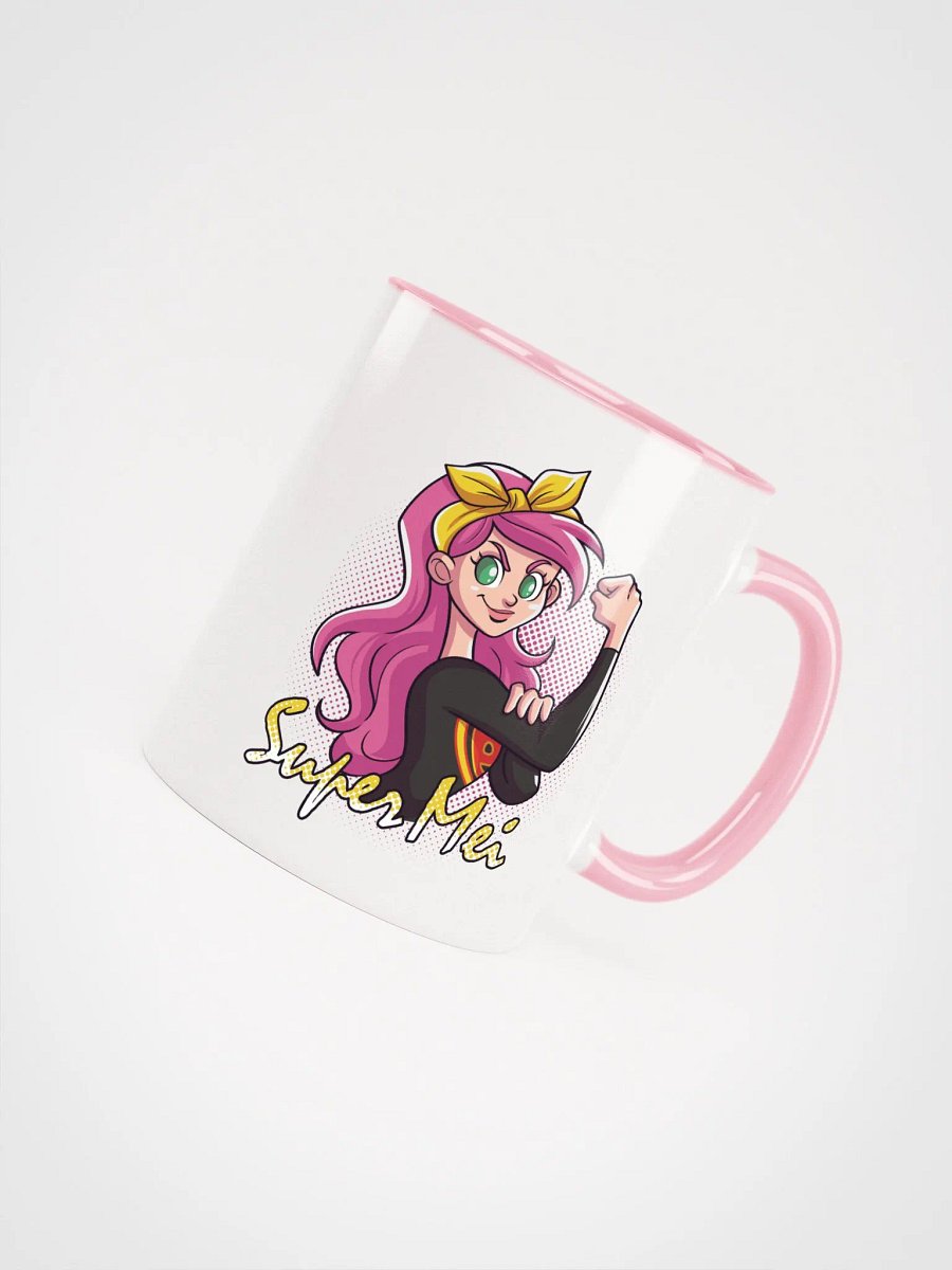CANECA BRANCA ROSA SUPER MEI FORÇA product image (4)