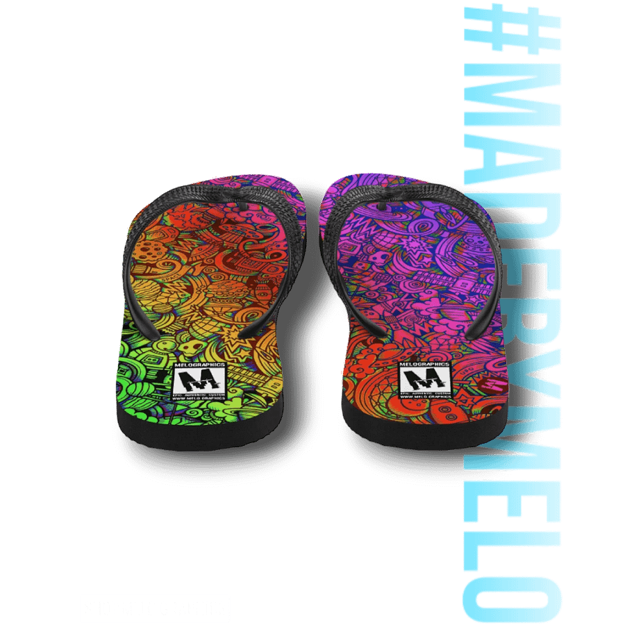 Rainbow Space Scribble - Flip Flops | #MadeByMELO product image (4)