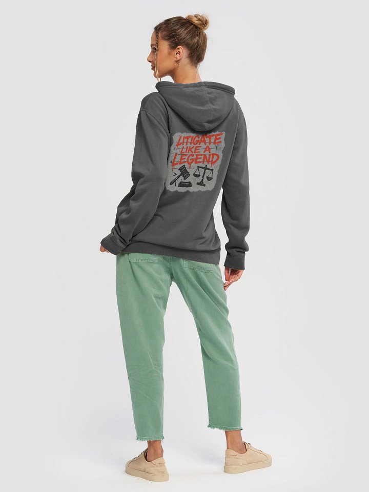 Litigate Like A Legend Pigment Dyed Unisex Hoodie product image (1)