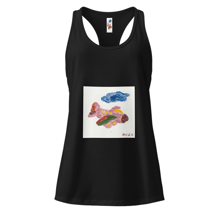 Kid Airplane (Next Level Women's Racerback Tank Top) product image (1)