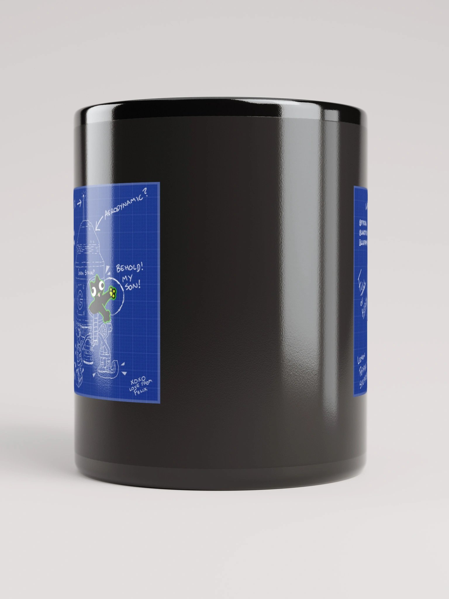 Black Mug - DerpCat II Rocket Blueprint product image (10)