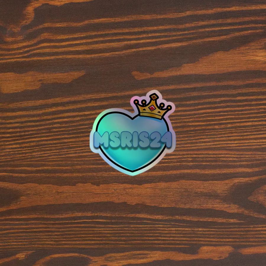 Crown Heart Holo-Sticker product image (3)