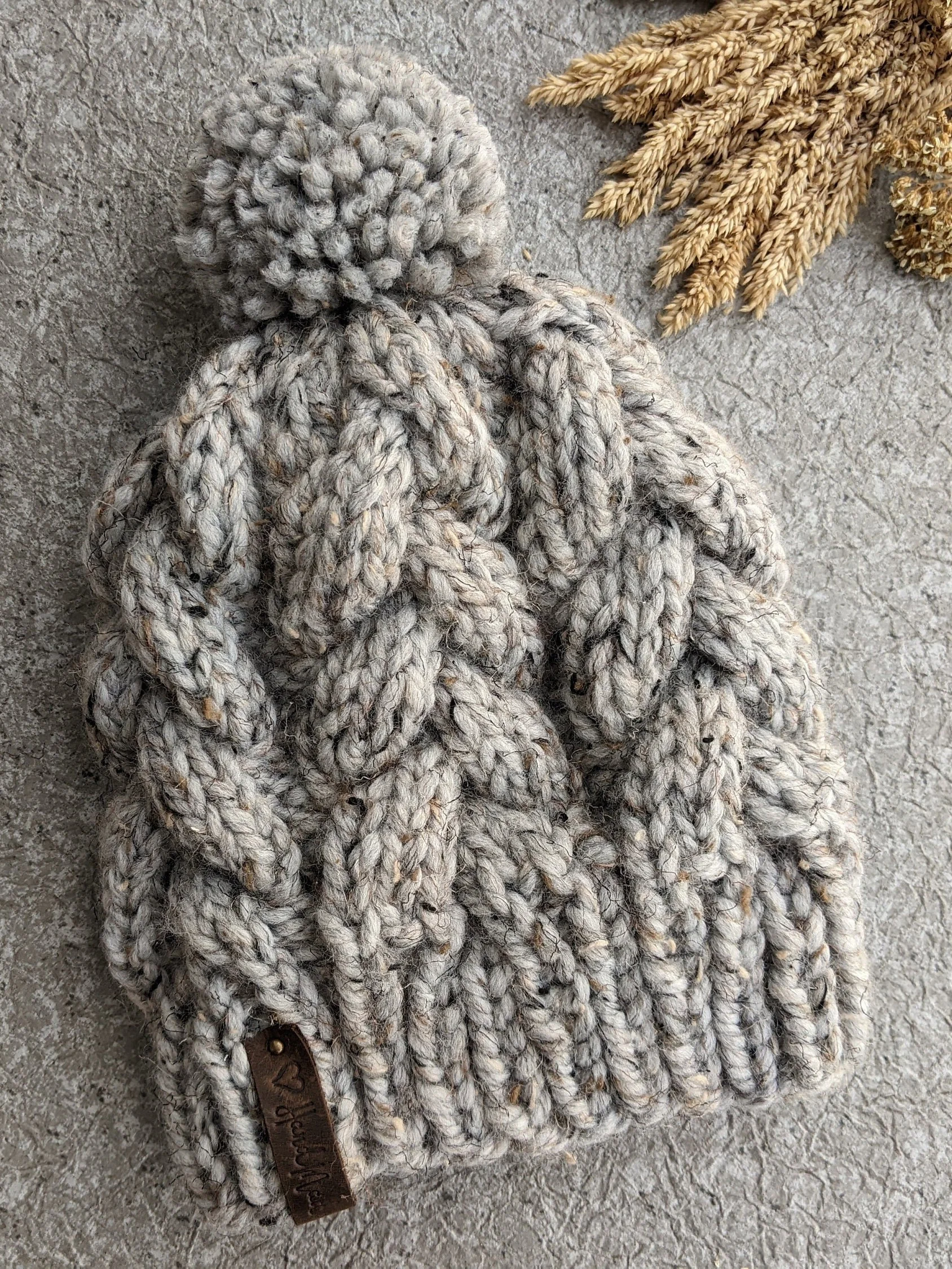 Chunky Cable Beanie Knitting Pattern product image (3)