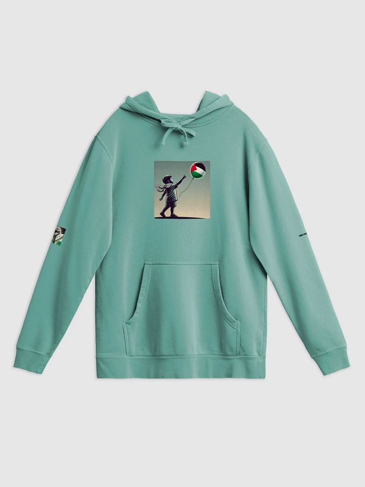 Independent Trading Co. Pigment Dyed Hoodie | AI Design FREE PALESTINA product image (1)