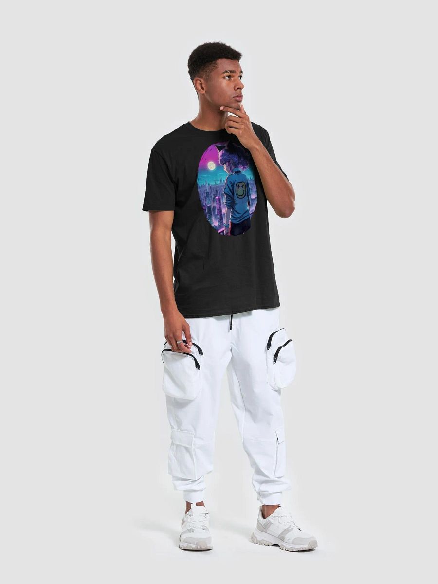 Anime Catgirl Rooftop (Gildan Unisex Softstyle T-Shirt) product image (41)