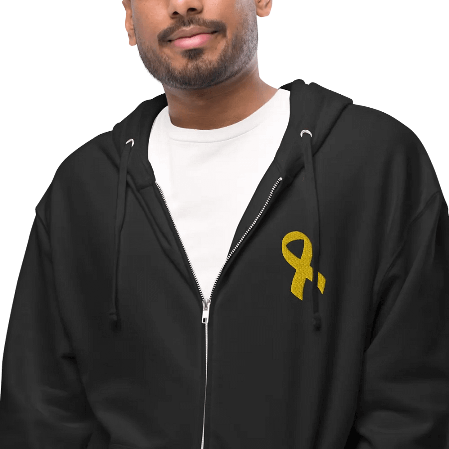 Fight Like A Kid Childhood cancer Awareness Zip up hoodie product image (12)