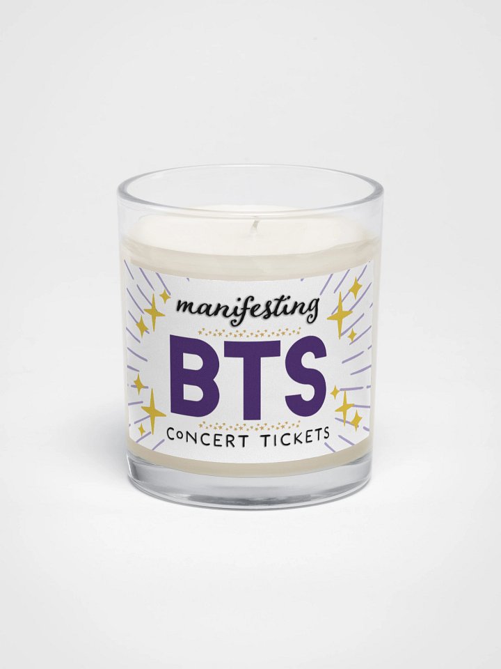 BTS concert tickets manifestation candle product image (1)