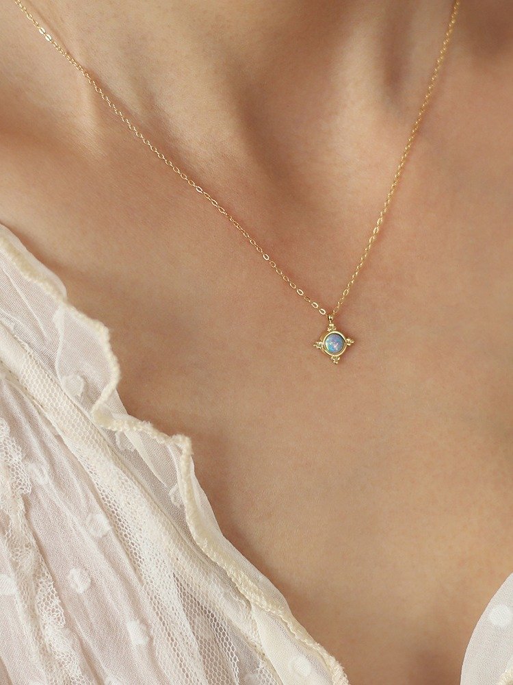 Opal Stud Earrings | 18K Gold Plated product image (5)