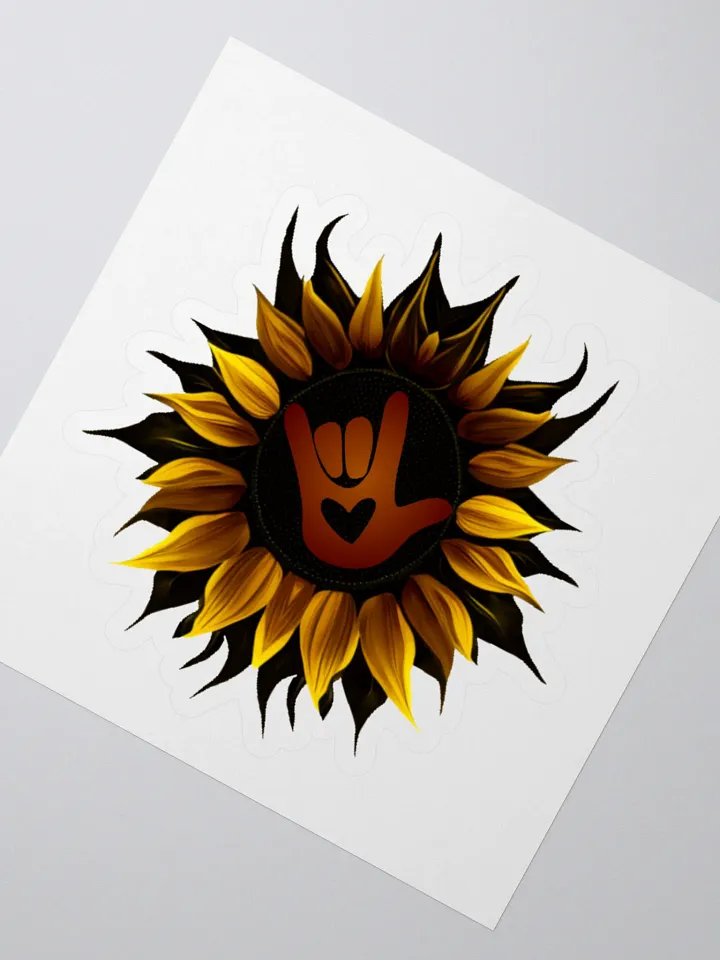 ASL Love Sunflower Stickers product image (2)