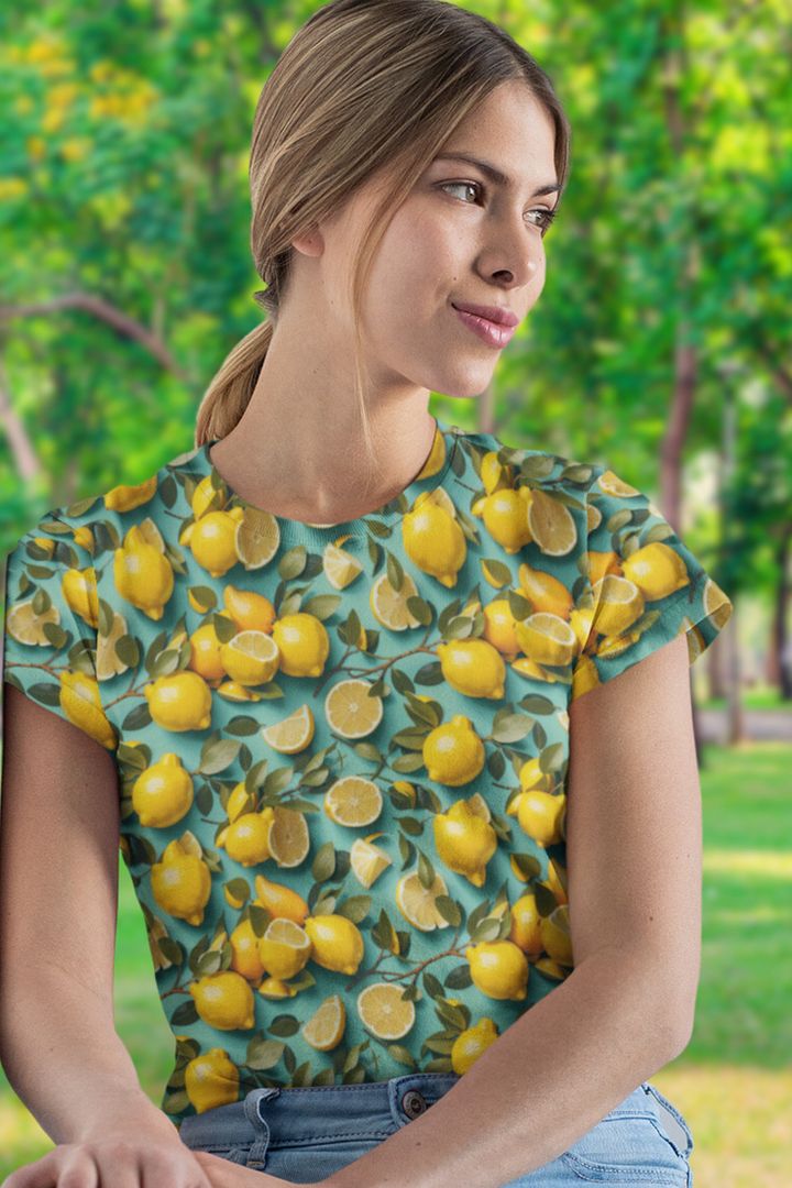 Lemon Pattern All Over Print T-shirt product image (1)