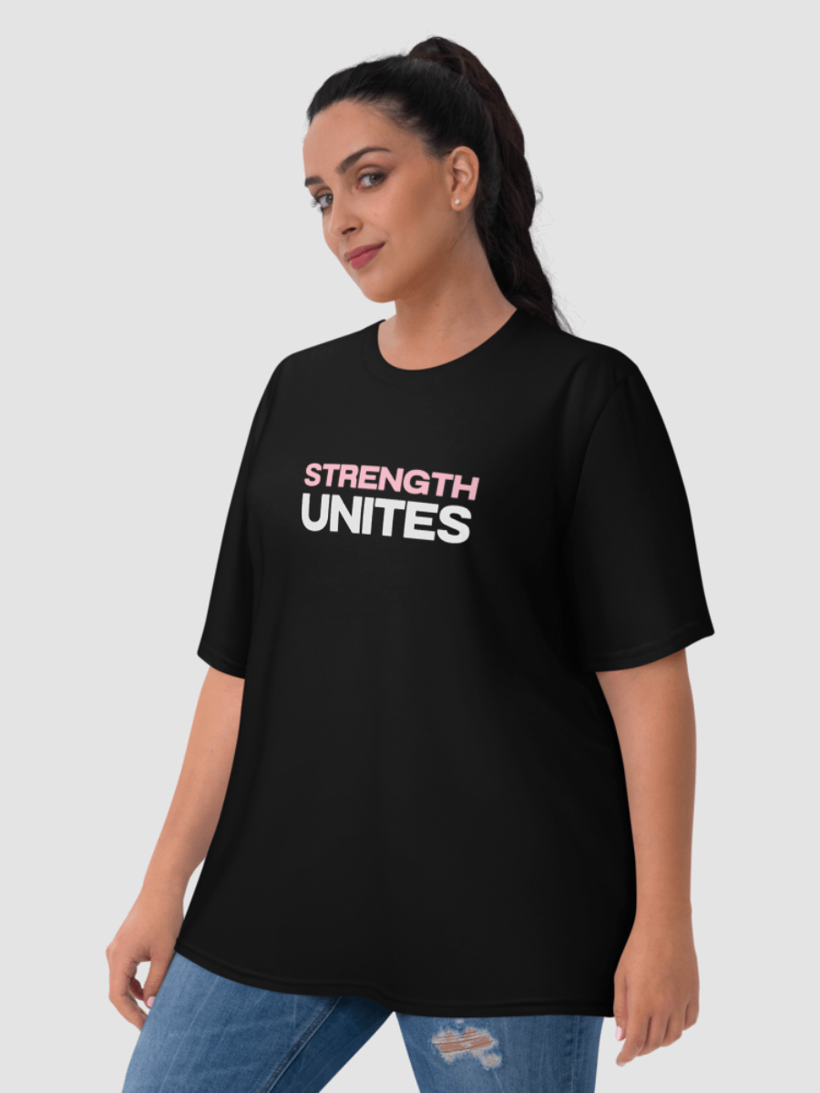 Breast Cancer Awareness: Strength Unites T-Shirt - Black product image (5)