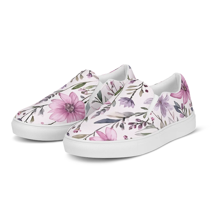 Watercolour Floral Delight Slip-On Canvas Shoes product image (1)