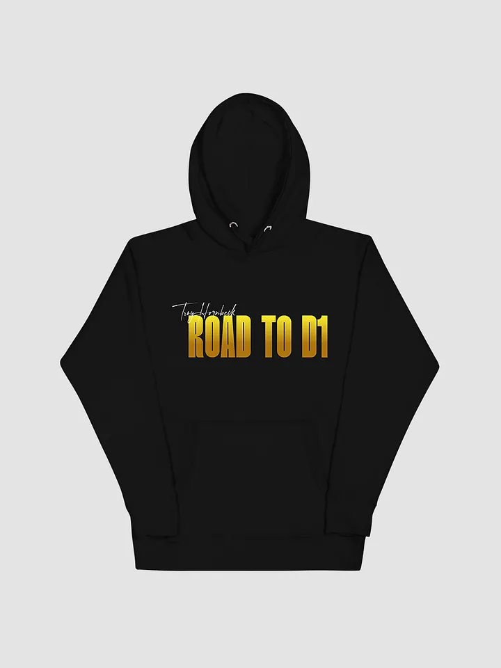Troy Hornbeck - ROAD TO D1 - Black Hoodie with YELLOW product image (1)