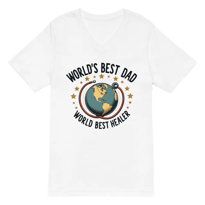 Globally Best Dad Healer V-Neck Tee product image (2)