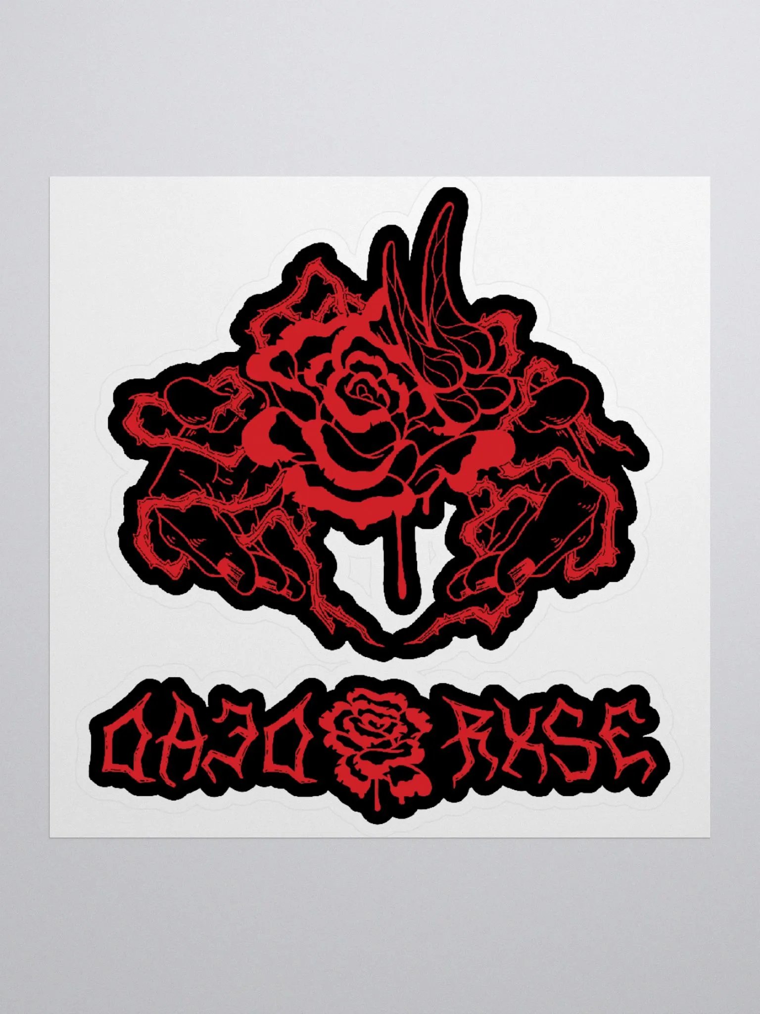 DEAD RXSE - Kiss Cut Black Stickers product image (1)