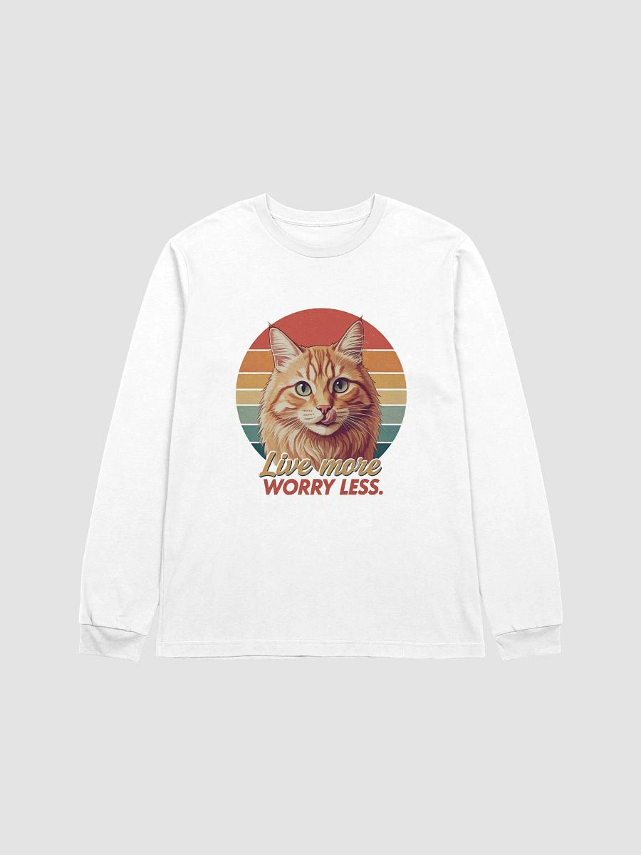 Motivational Cat Illustration Long Sleeve Tee product image (1)