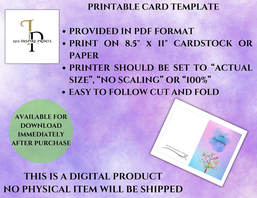 Live Purposefully Greeting Card product image (3)