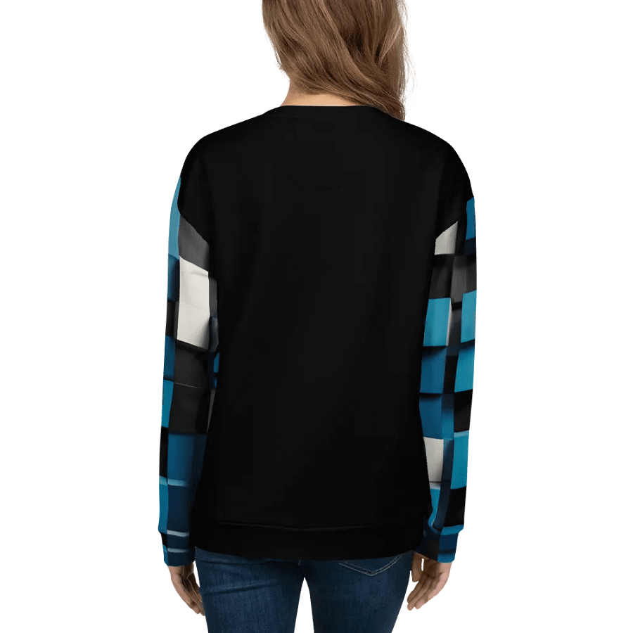 Black And Blue Squares Unisex Sweatshirt product image (8)