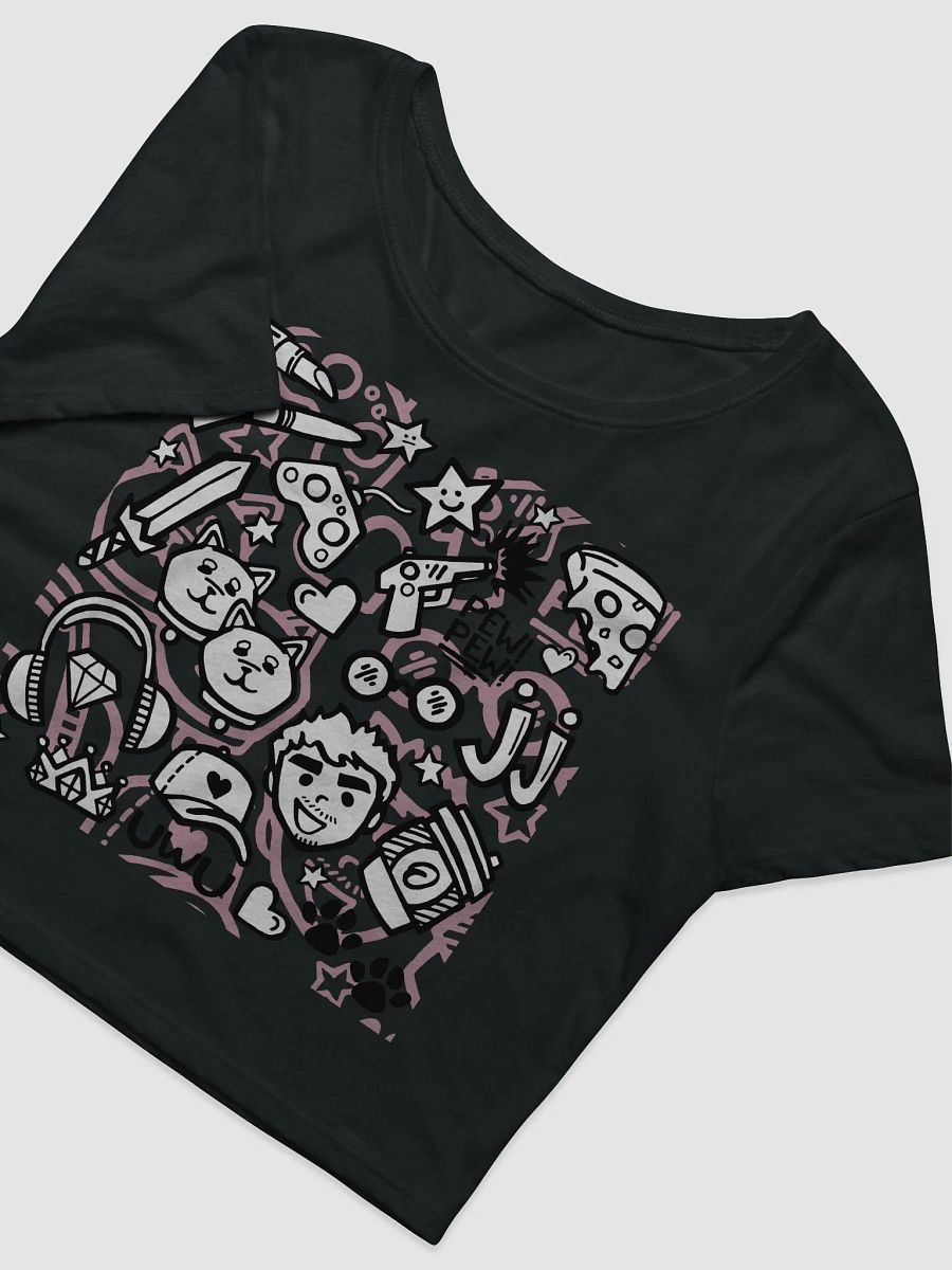 J-Doodle Crop Tee (Black) product image (1)
