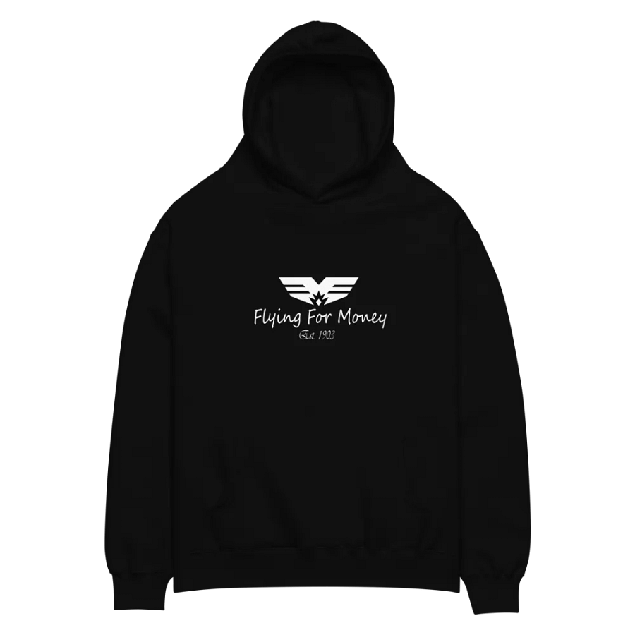 Black oversized premium hoodie product image (2)