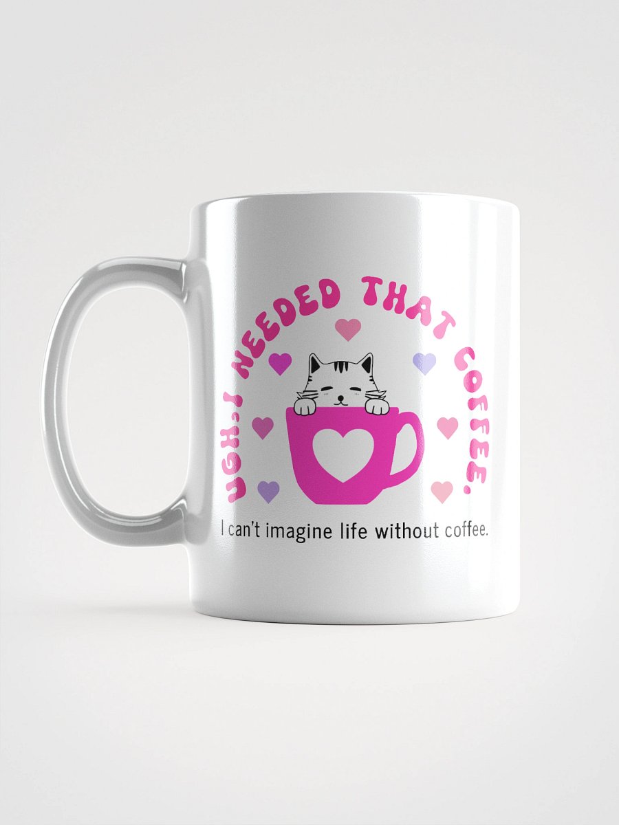 Coffee Lovers Ceramic Mug – Aesthetic White Glossy Cup, Perfect Cozy Gift product image (1)