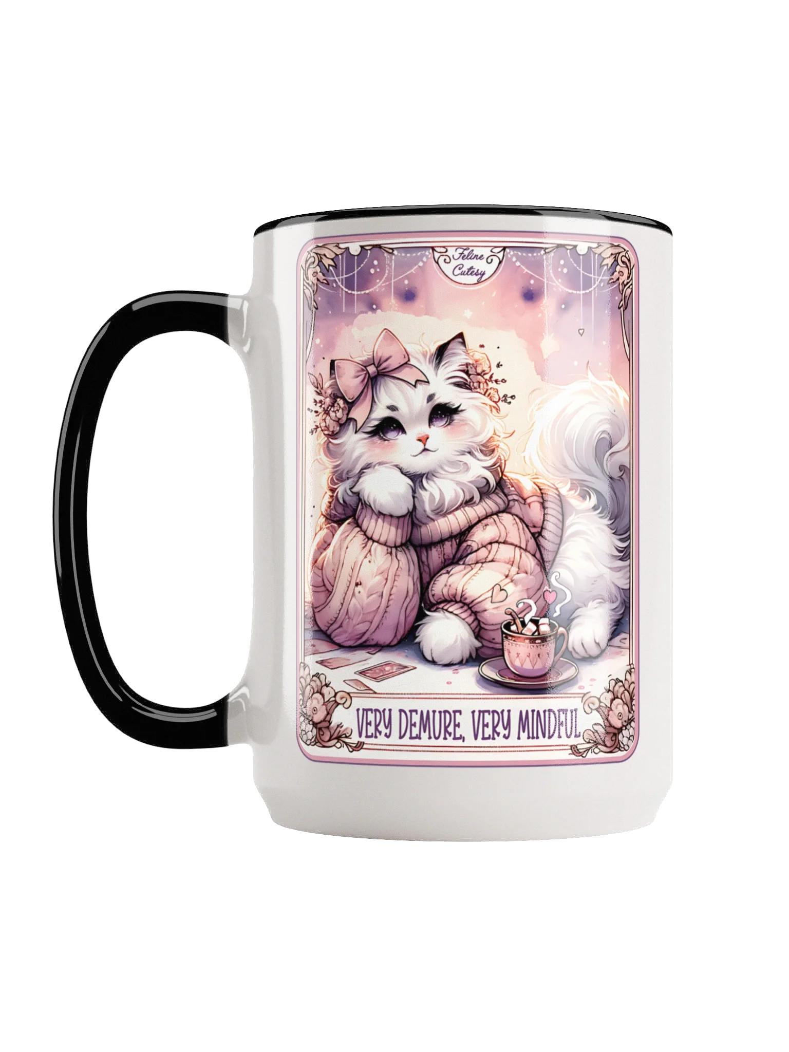 Cozy Cat Mindfulness Mug – 15oz Ceramic product image (2)