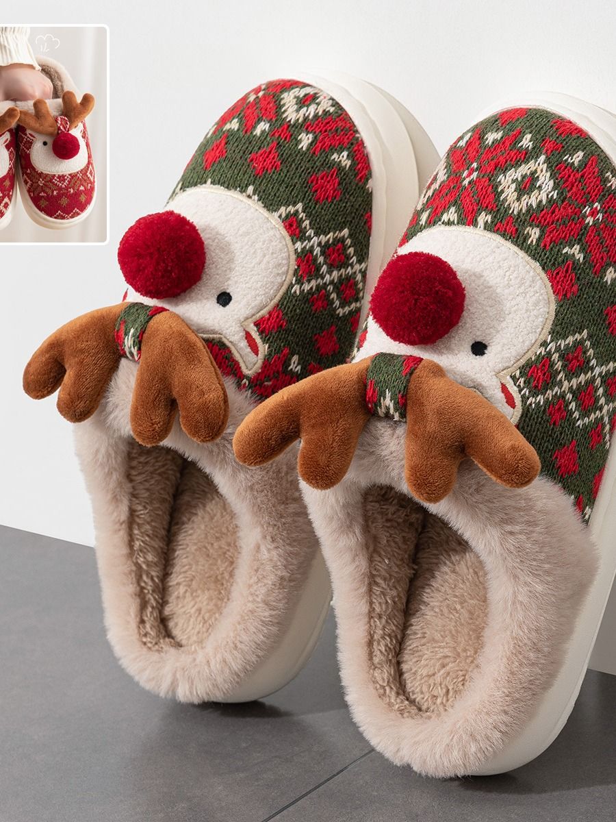 Cute Christmas Plush Slippers Winter Fashion product image (6)