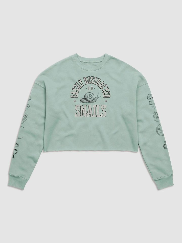 Easily Distracted by Snails - Fleece Cropped Sweatshirt product image (1)