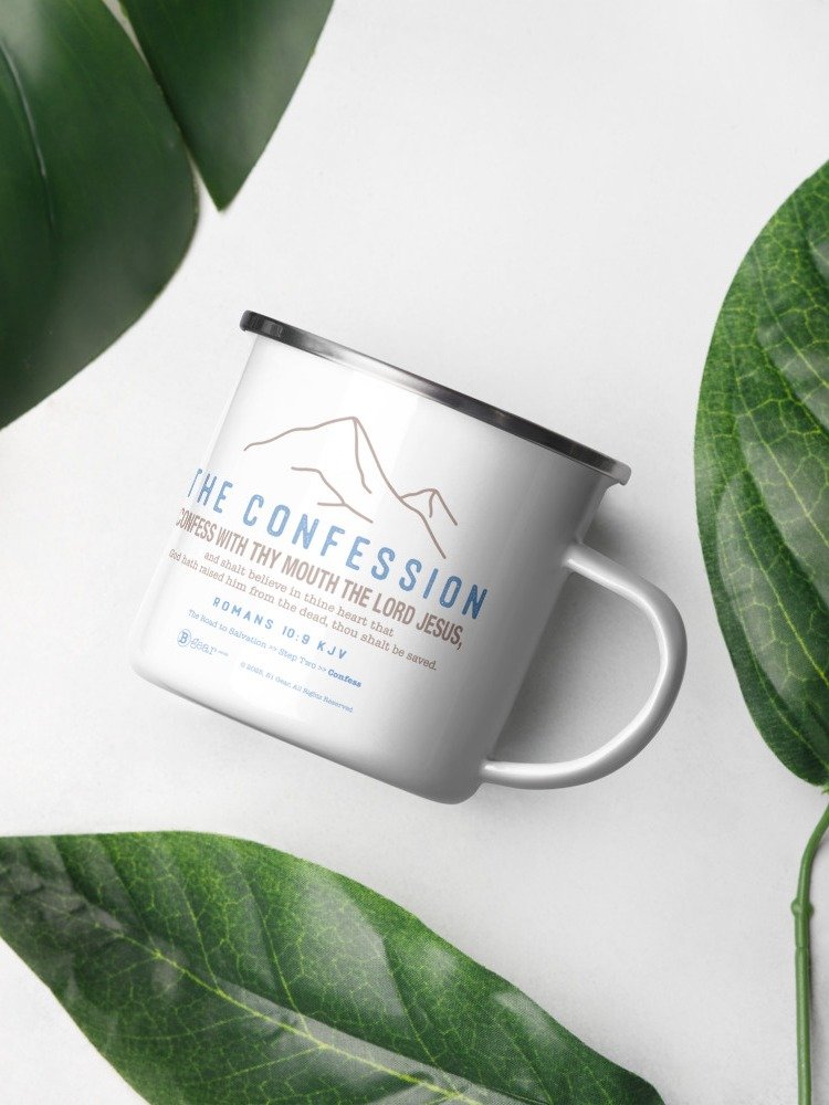 Mug, The Road to Salvation, Step 2, CONFESSION/Confess, Premium Enamel Mug product image (2)