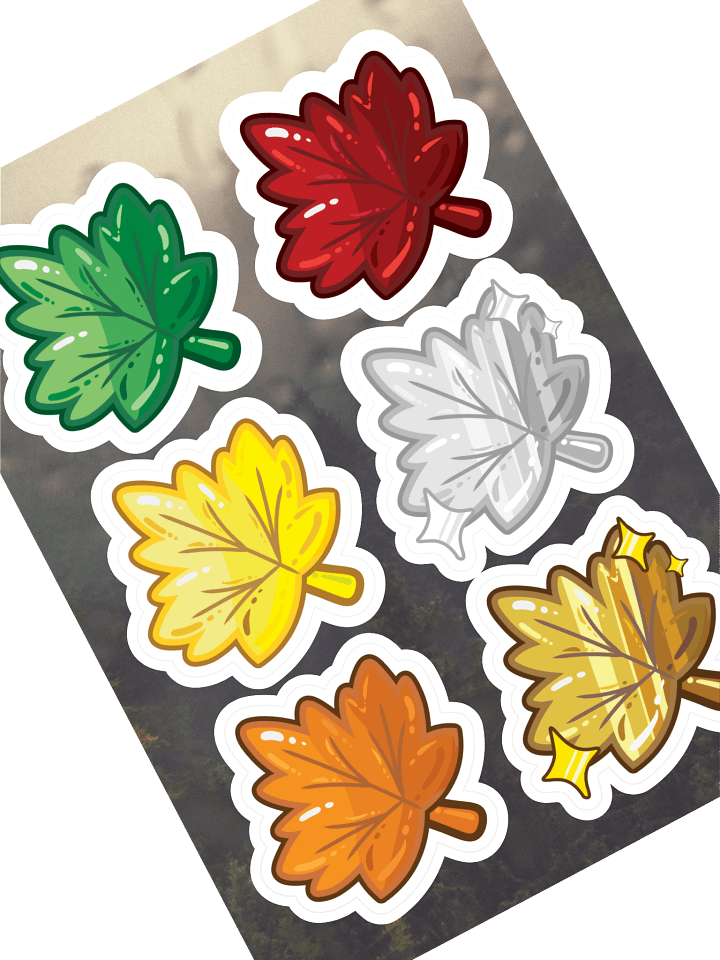 Leaf Badge Sticker Sheet product image (1)