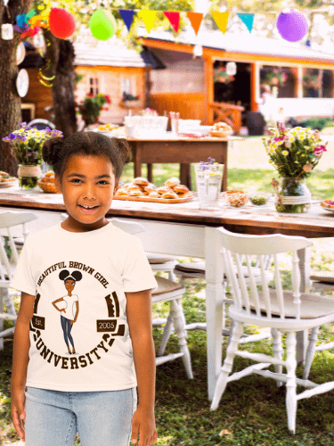Beautiful Brown Girl University Youth Tee product image (1)