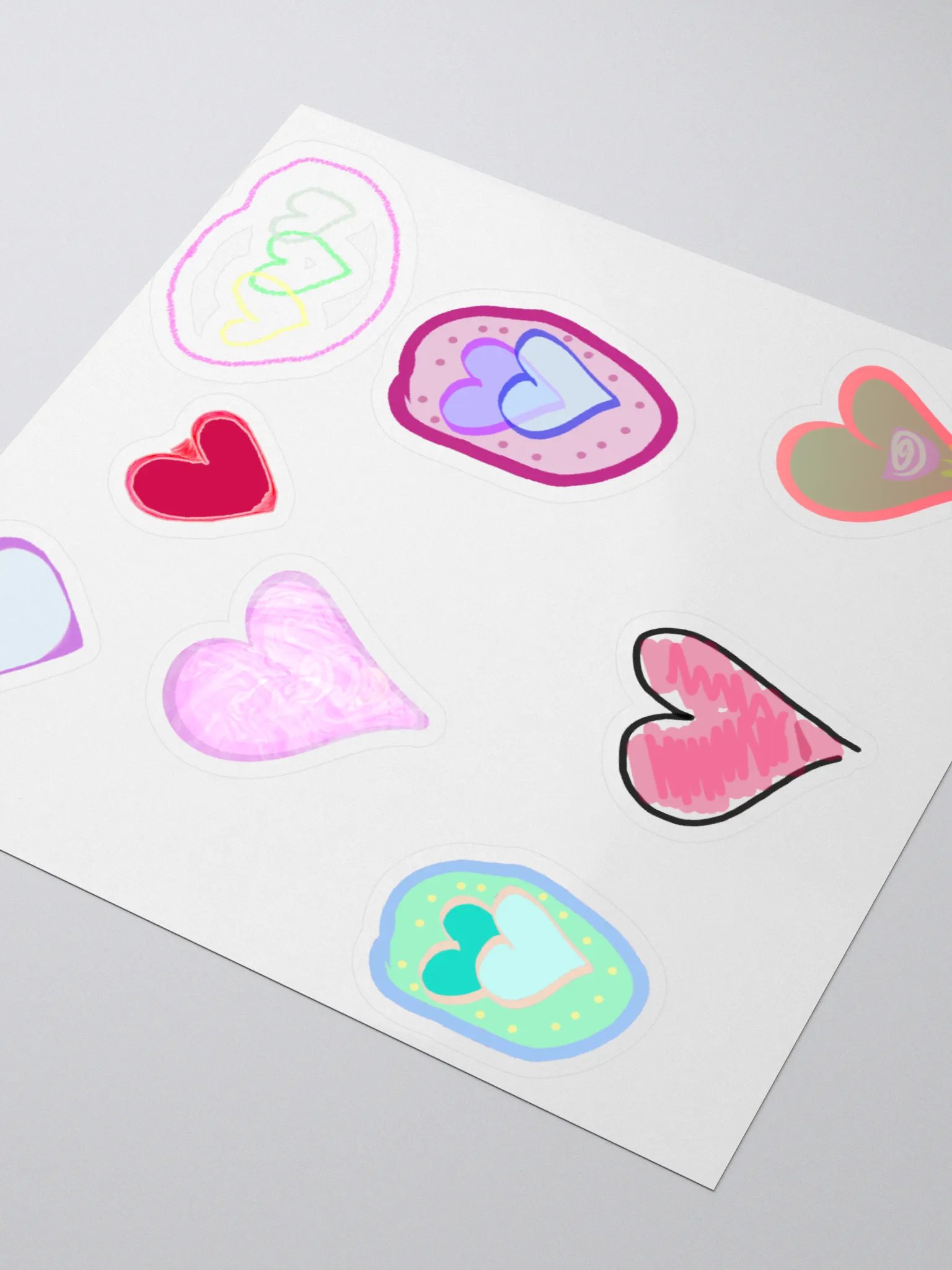 Kiss Cut Stickers with heart designs product image (3)