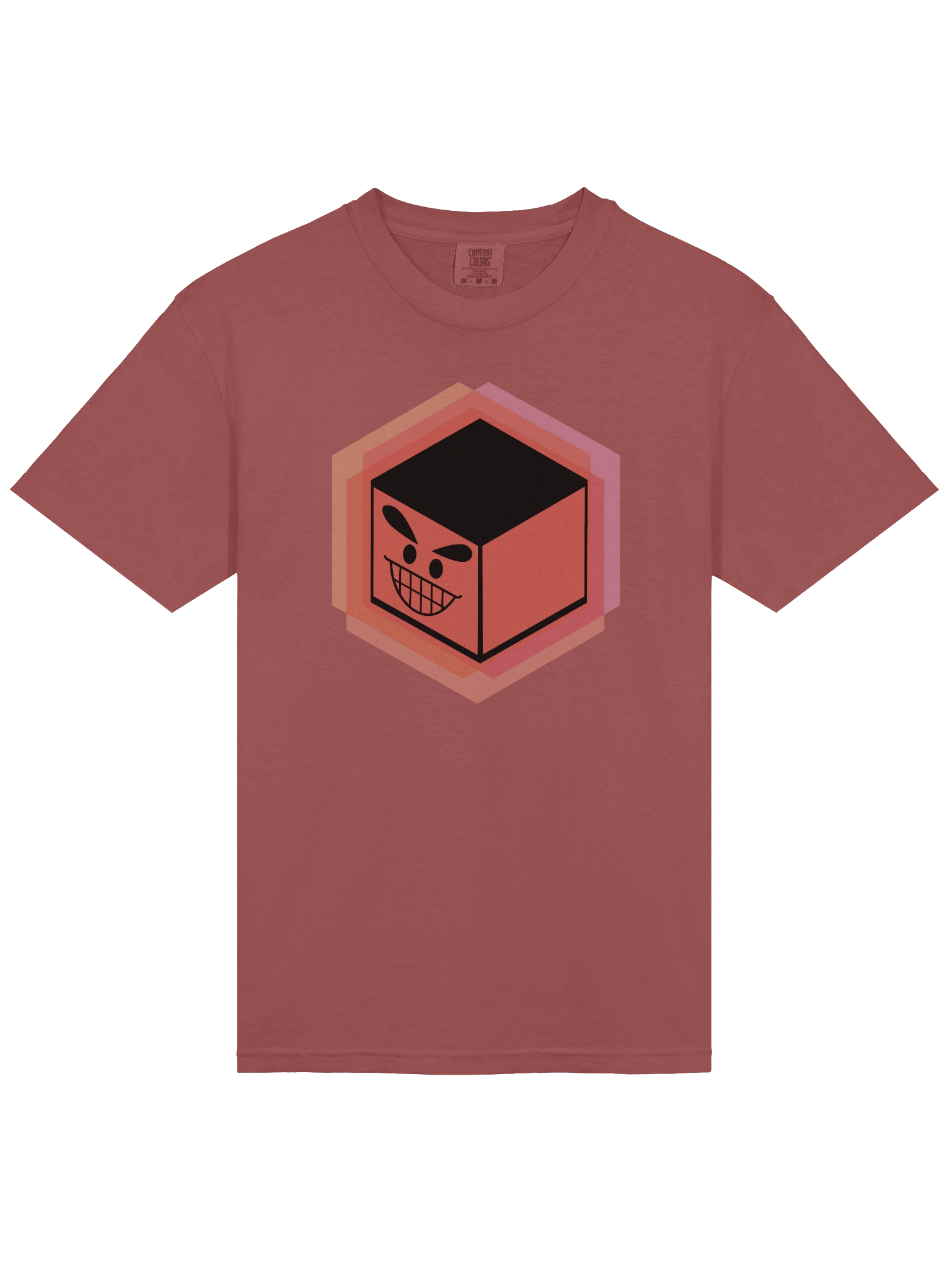 legally distinct cube man tee - lava product image (3)