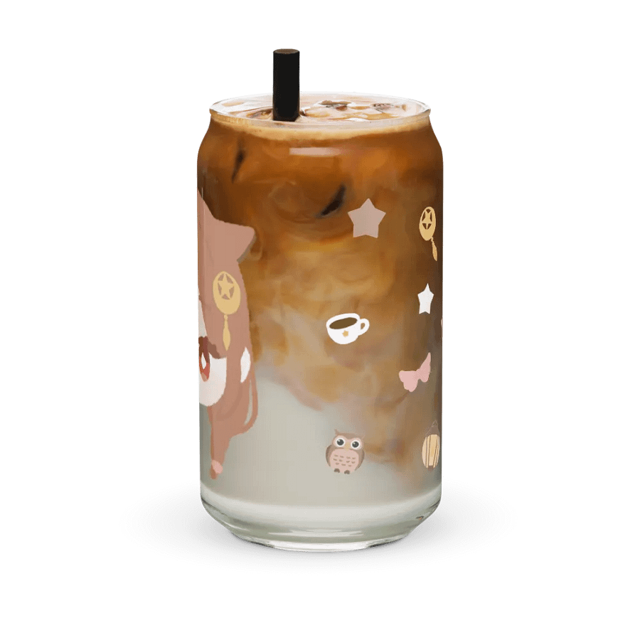 Lovely Pattern Sipper Glass: Anime-Inspired Can Shape product image (42)