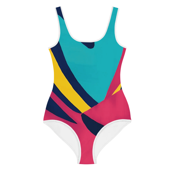 Abstract Lithographic Pattern Design Youth One Piece Swimsuit - V10 product image (1)